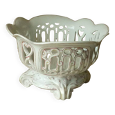 Old paris openwork porcelain fruit bowl 19th century charles x period