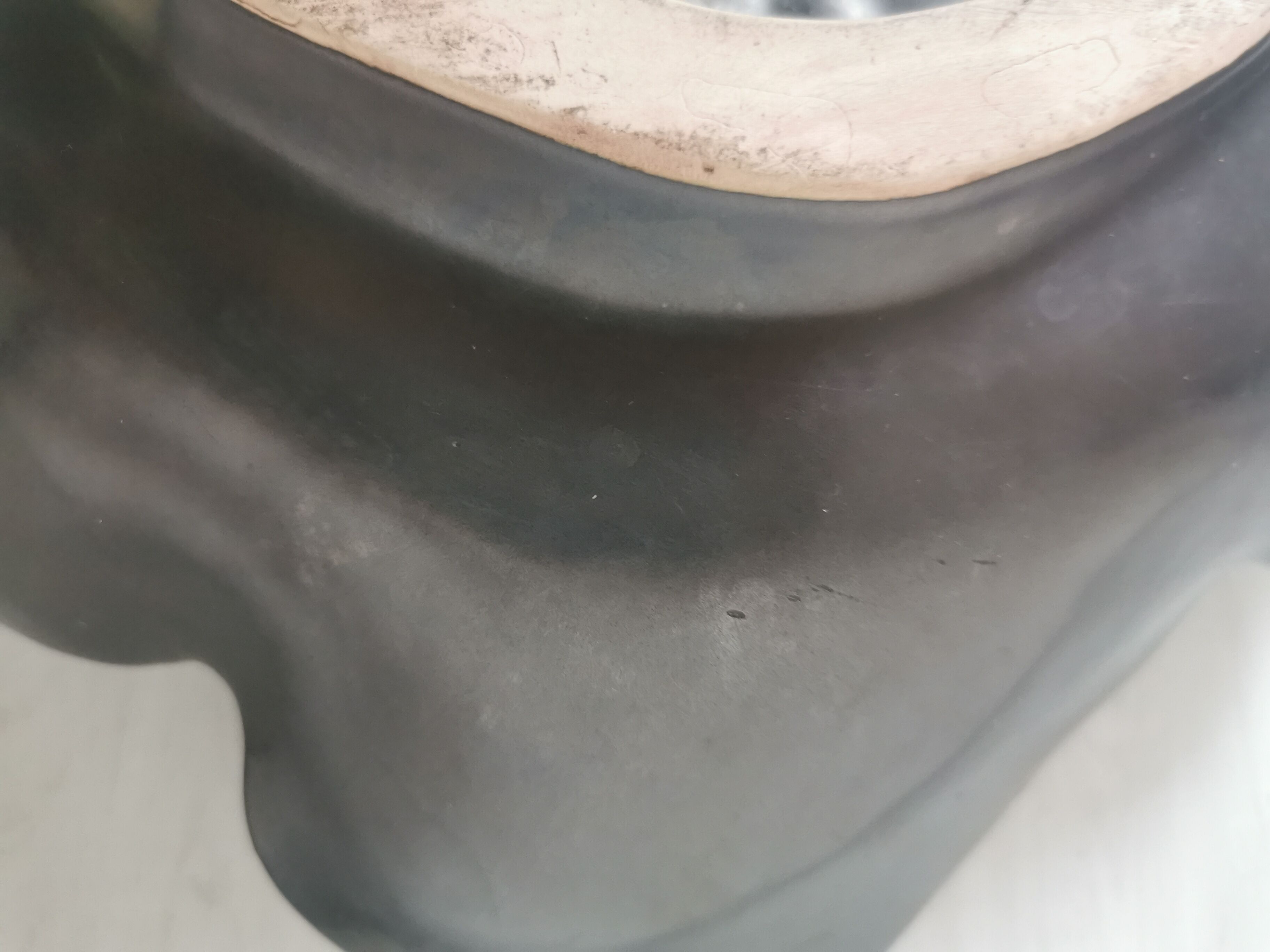 Vintage glazed ceramic trinket bowl