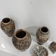 Early 20th century Persian Qajar dynasty pottery vases / bowl / bottle / 1900s