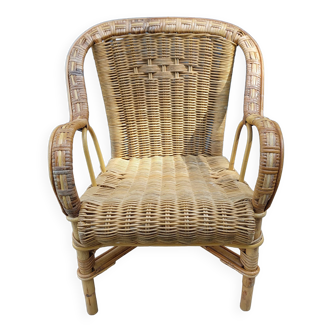 Rattan children's armchair