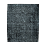 Tapis oriental surteint noué à la main 298 cm x 365 cm tapis en laine noire