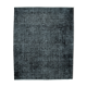 Hand-knotted oriental overdyed 298 cm x 365 cm black wool carpet