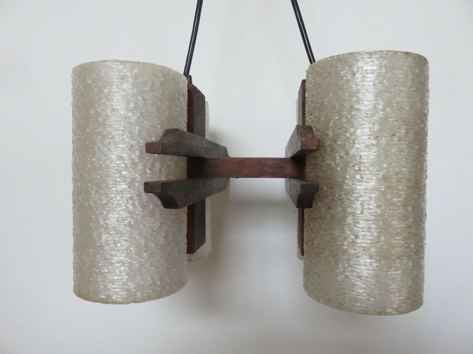 Scandinavian suspension in teak and perspex 60s 70s