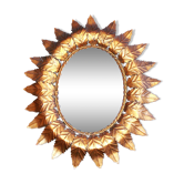 Oval sun mirror, 61x52cm.