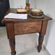 Rustic antique French farmhouse work table, Louis Philippe island