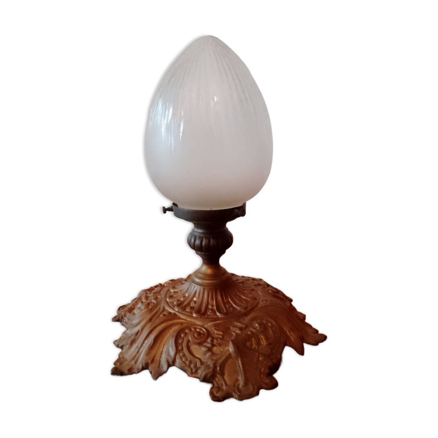Napoleon III frosted cut crystal ceiling light