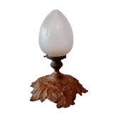 Napoleon III frosted cut crystal ceiling light