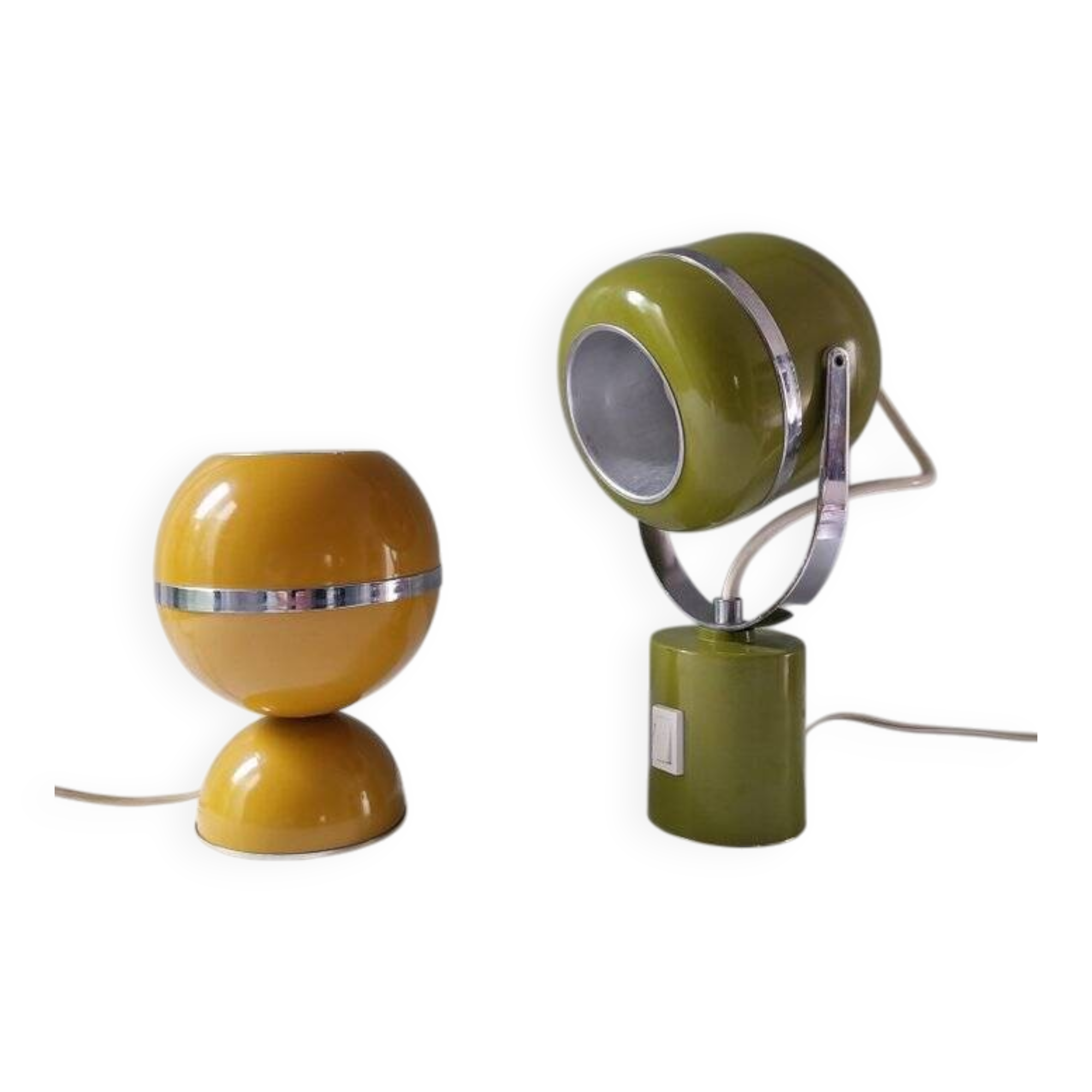 Set of vintage 70s table lamps