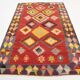 5x8 Red & Yellow Handmade Turkish Kilim Rug, 155x245Cm