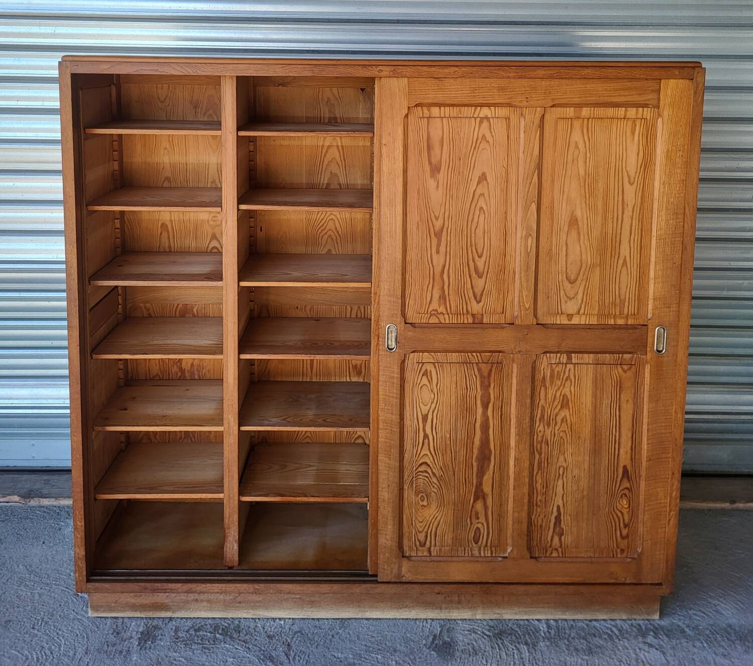 Authentique grand meuble rangement classeur Vintage en bois massif