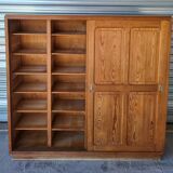 Authentique grand meuble rangement classeur Vintage en bois massif