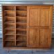 Authentic large vintage solid wood filing cabinet