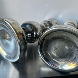 Pair of vintage mercury glass candleholders