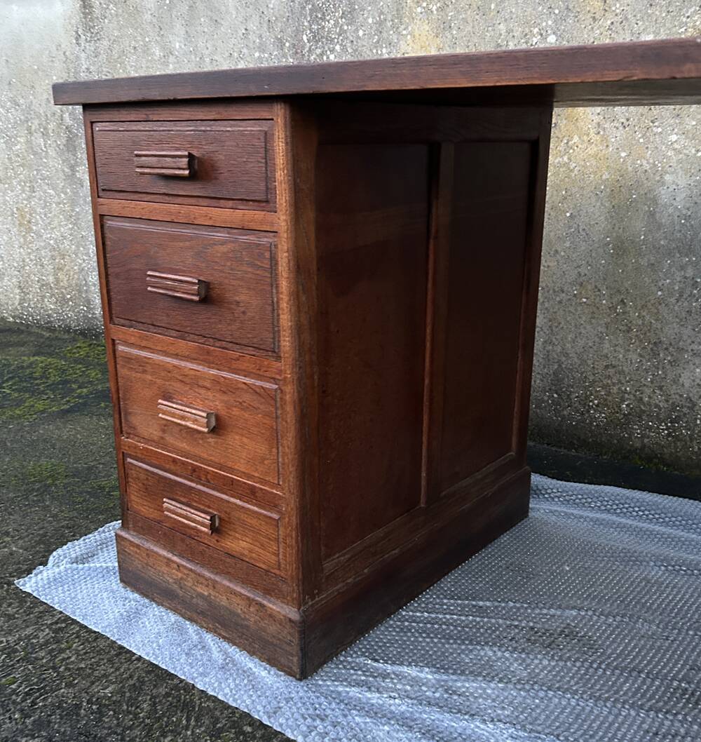 Bureau de notaire, meuble de métier, bois, vintage, début XXème.