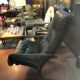 2 leather armchairs