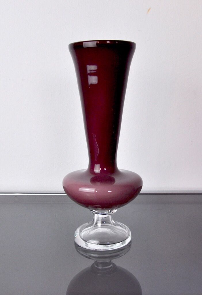 Purple vase in murano glass, Italy, 1980