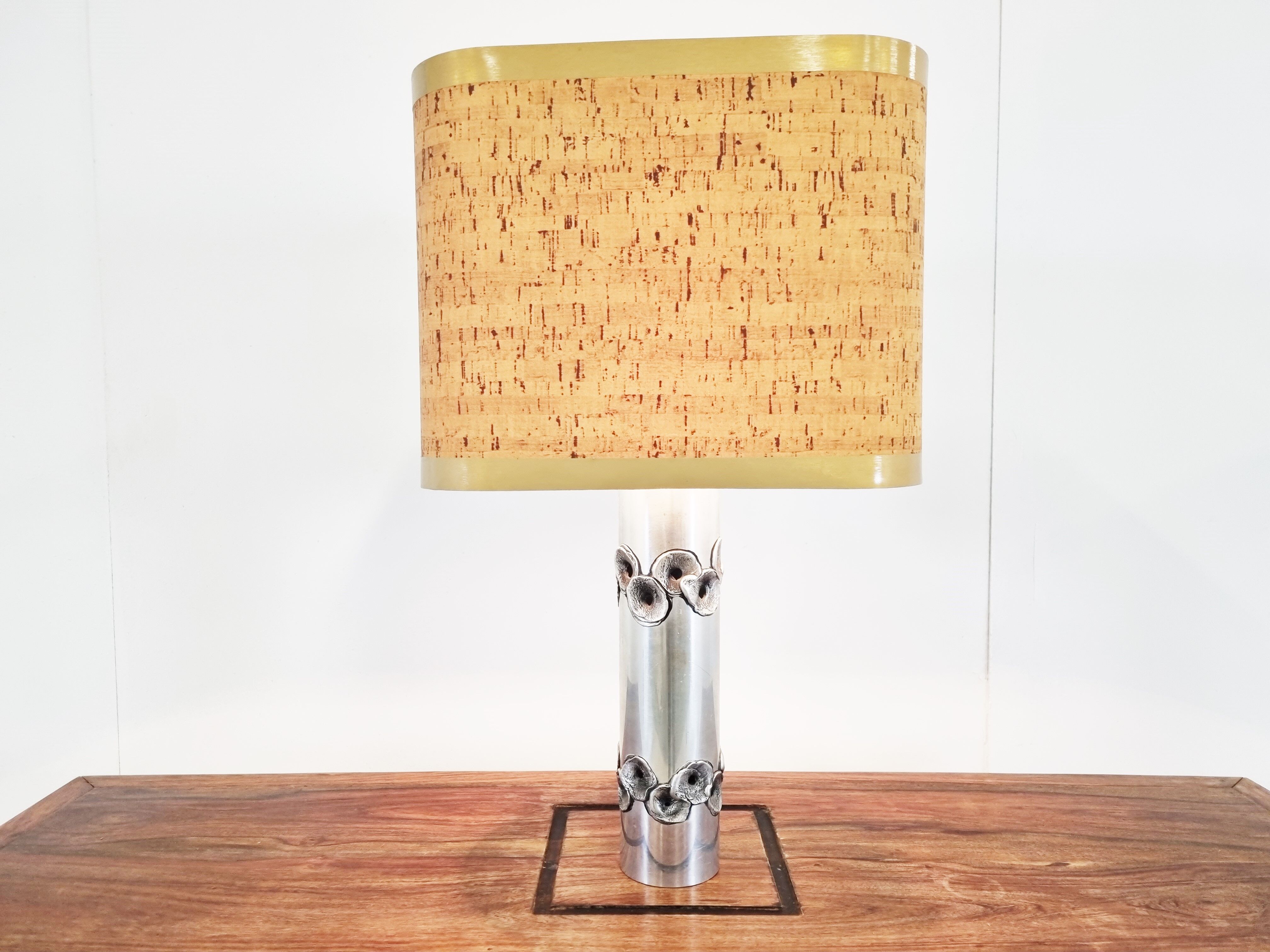 Brutalist Willy Luyckx table lamp, 1970s