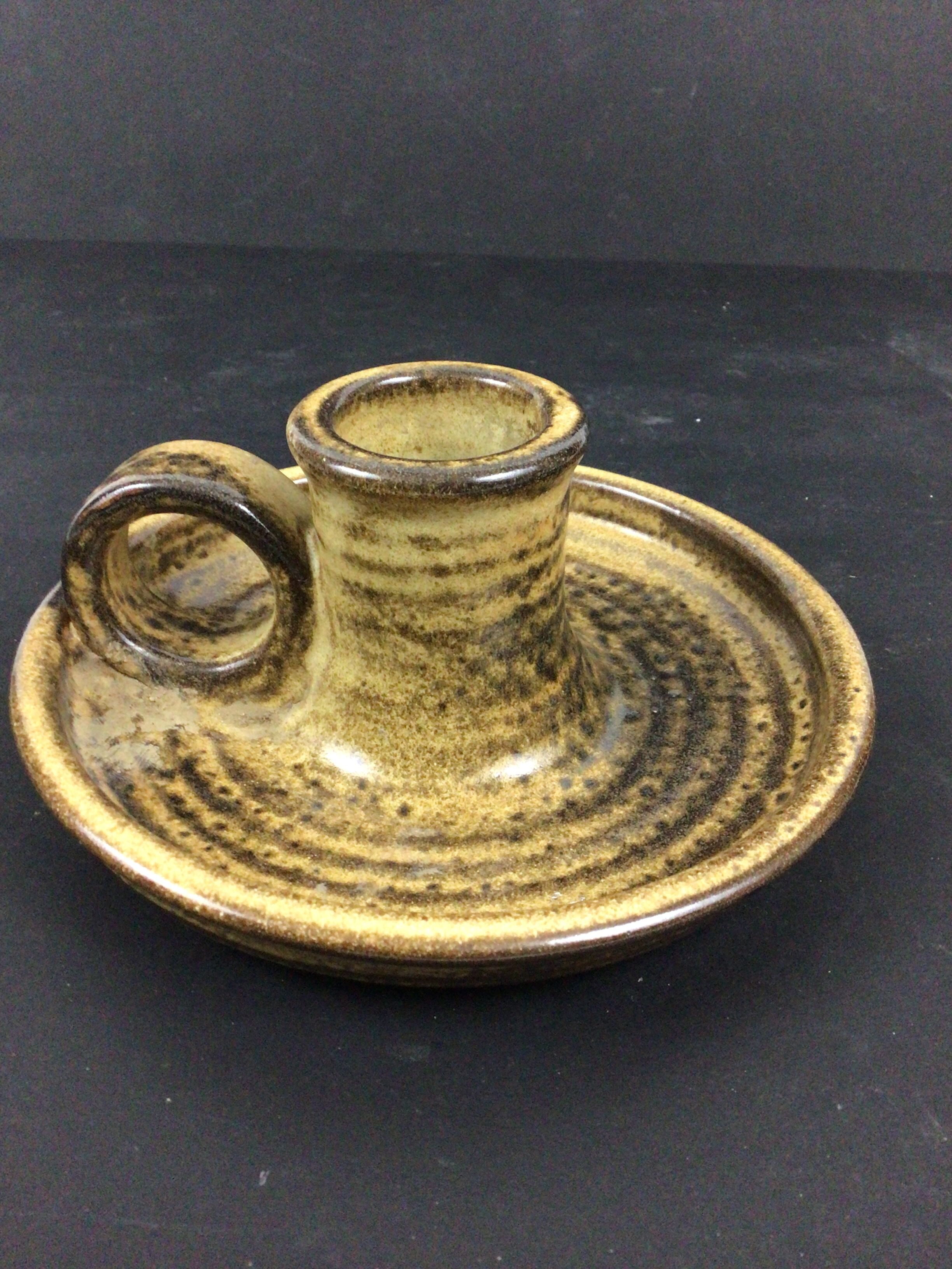 Sandstone candle holder by Albert Breton