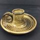 Sandstone candle holder by Albert Breton
