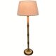 Paire de lampadaires faux bambou, abat-jour bouclé by Porta Romana