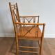 Vicario Armchair in Natural Wood Bamboo Style with Crossbars. Made in France.