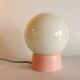 Vintage white opaline living room bedside desk lamp "Malabar"