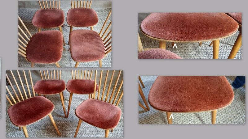 4 chairs bistro Baumann minuet-sonata years 60/70