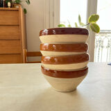 Set of 4 bowls in sandstone