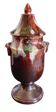 Glazed terracotta pharmacy vase, 20th century, Italy.