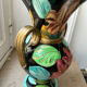 Handled ceramic vase from Vallauris, signed