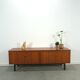 Long dark walnut veneer sideboard, vintage TV cabinet