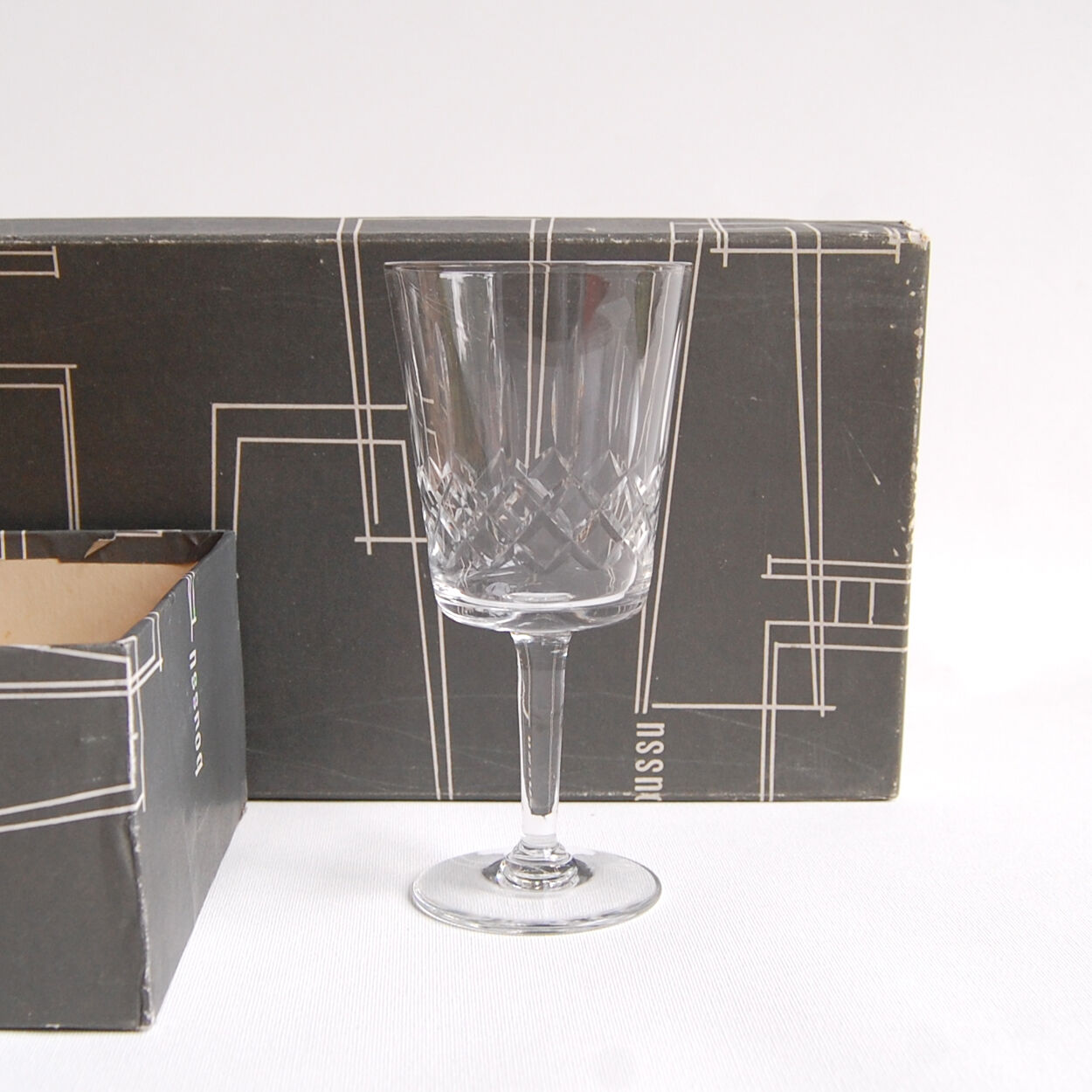 Set of 6 wine glasses - Bordeau - by Zéphir Busine for the Verreries de Boussu 1960s