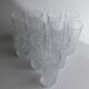 Vintage Transparent Crystal Glasses Set of 11 - Italian 1970s Tableware
