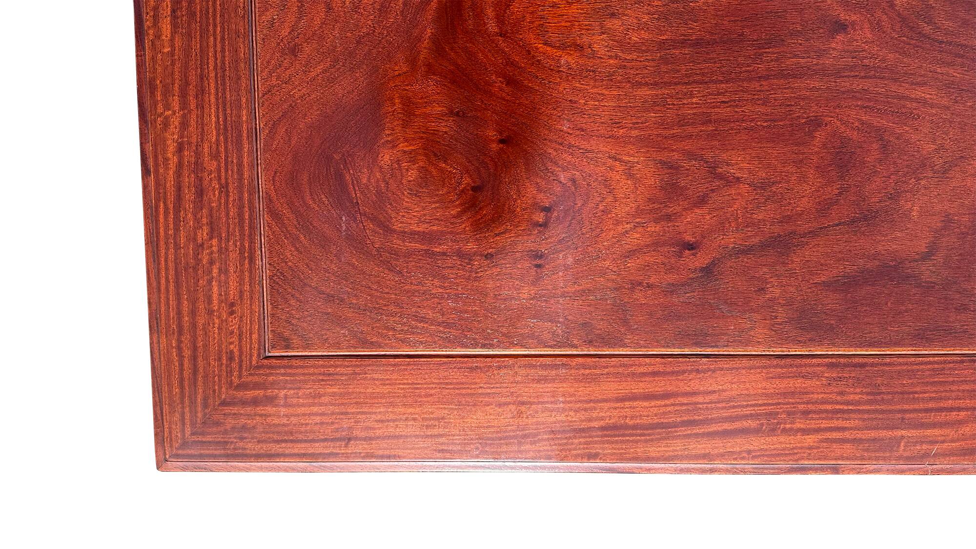 table in natural varnished quince wood