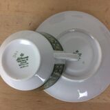 Set of 4 tea cups in colored porcelain