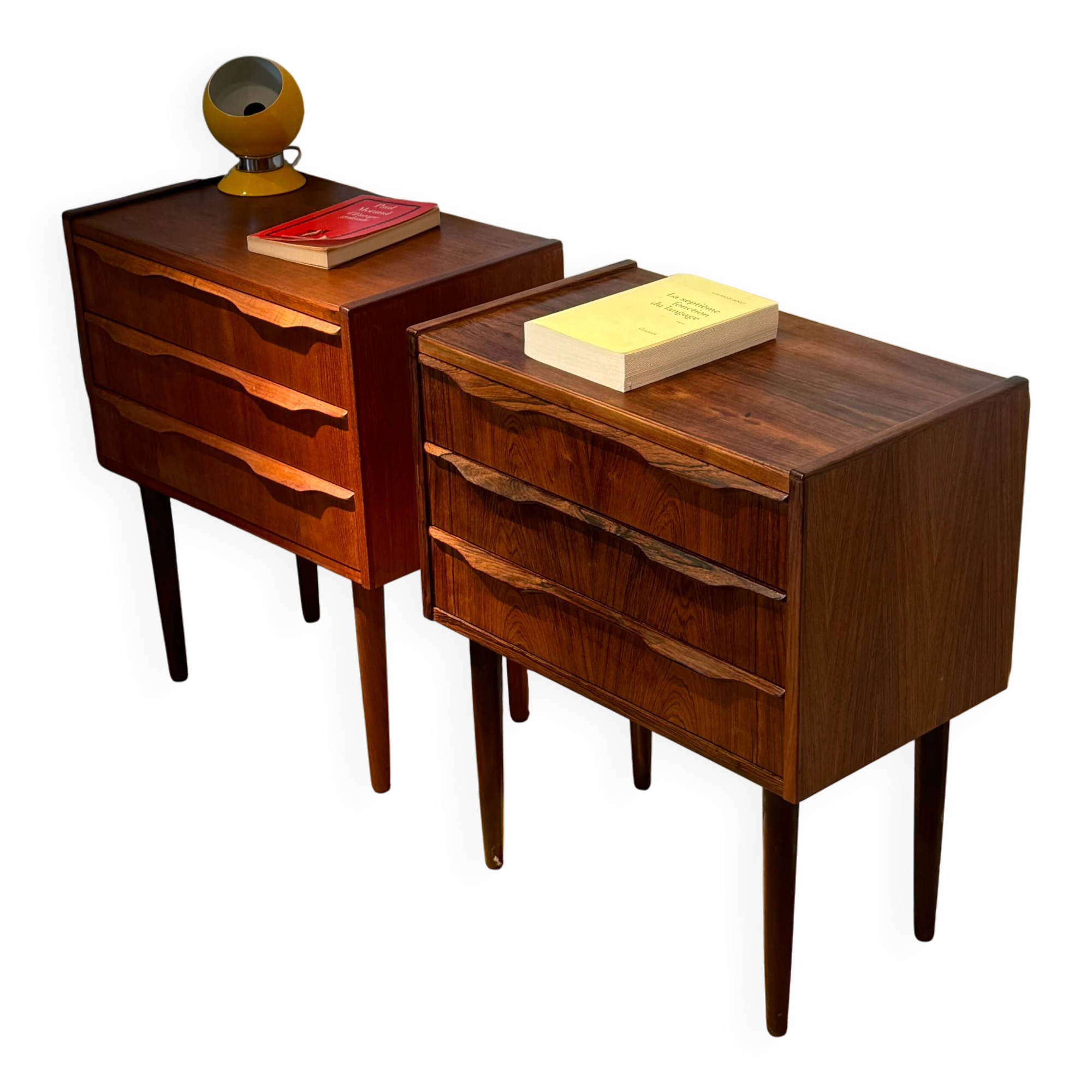 Paire de chevets scandinaves vintage