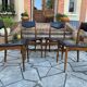 4 Scandinavian black leatherette chairs