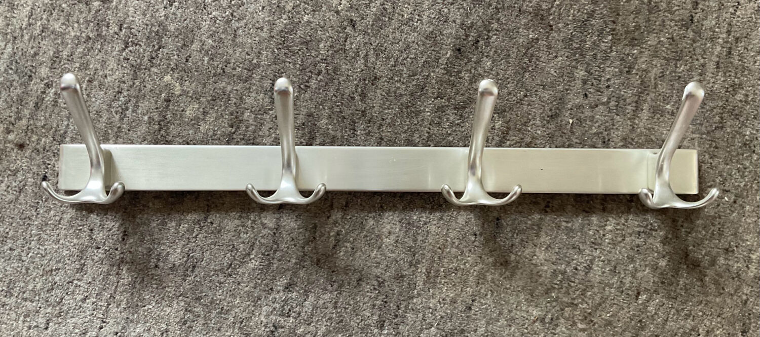 Vintage aluminum coat rack