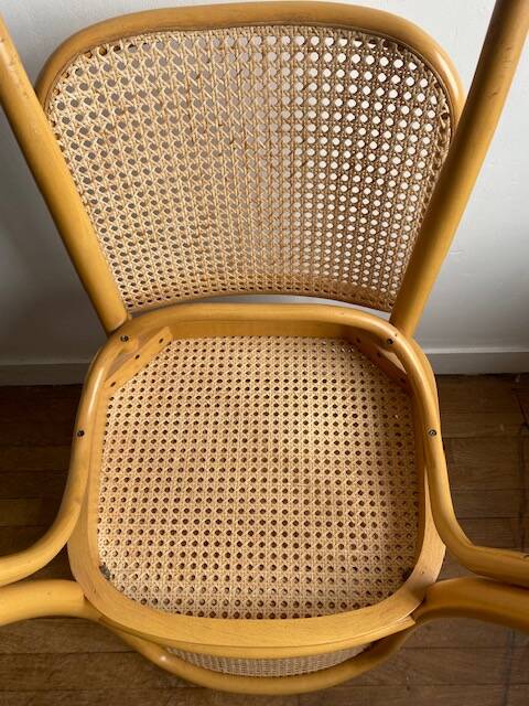 8 vintage cane chairs