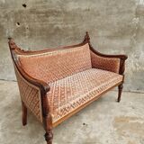 Antique sofa seat classic hall bench old pink