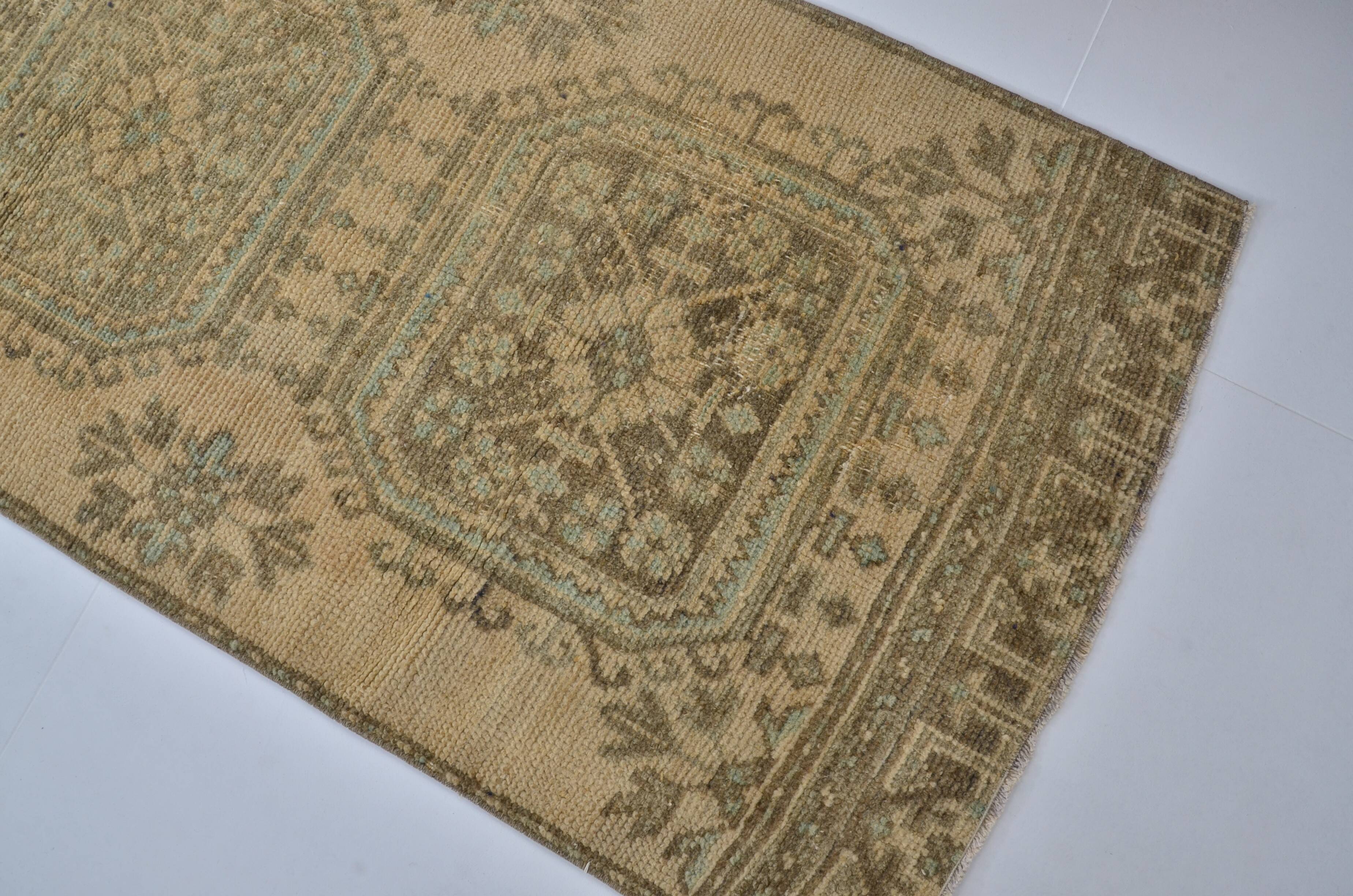 Beige Oushak Turkish Runner sku 2137