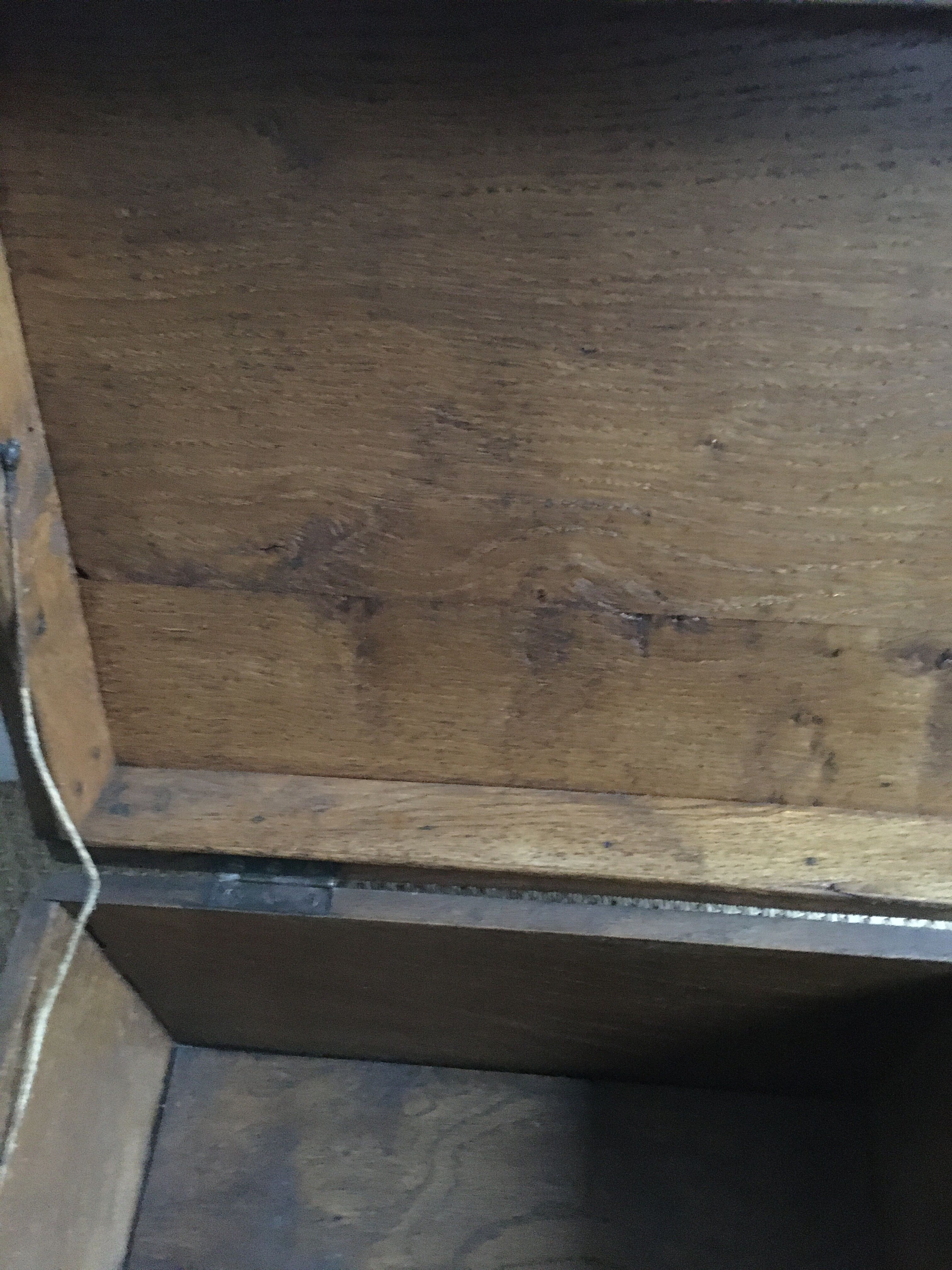 Old wooden travel chest