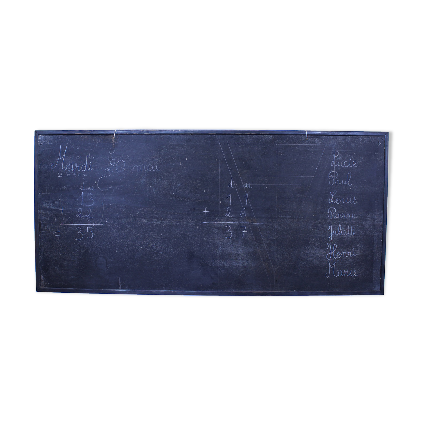 Vintage school board with framing