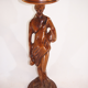 Saddle statue of macif/vintage wooden woman