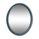 Vintage oval mirror blue 60s 70s