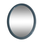 Vintage oval mirror blue 60s 70s