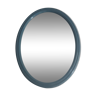 Miroir vintage ovale bleu années 60 70
