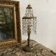 Lampe  pampilles et laiton doré  H 30 cm
