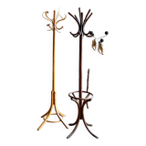 Parrot coat rack with 6 hooks in bent beech