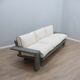 Vintage 3-seater sofa by Marzio Cecchi in ribbed leather 1970s